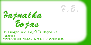 hajnalka bojas business card